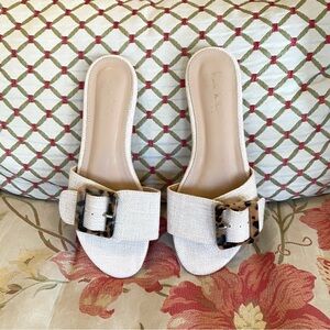 Nicole Miller Rolie Buckle Slides